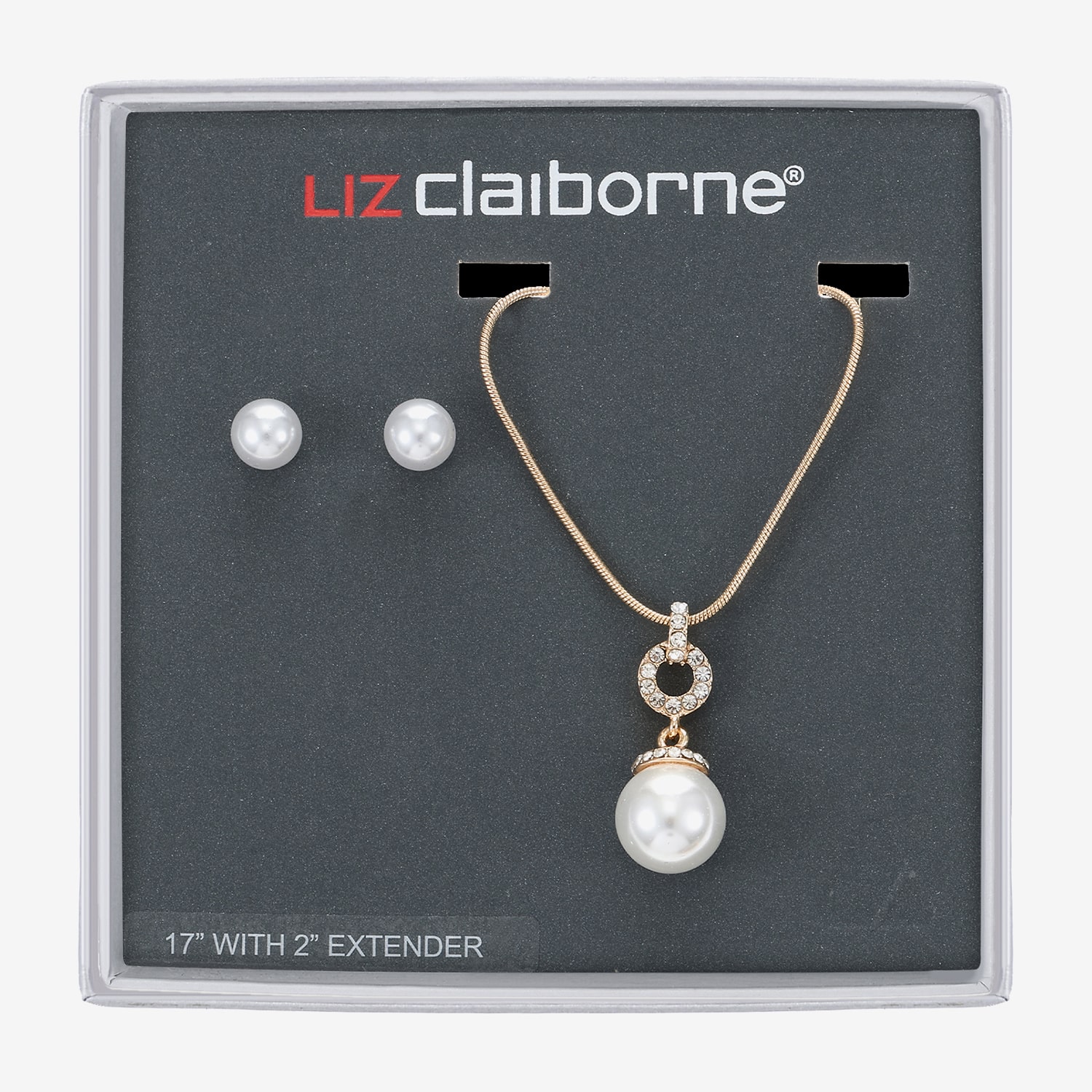 Liz Claiborne Womens Glass Hypoallergenic -pc. Necklace Set