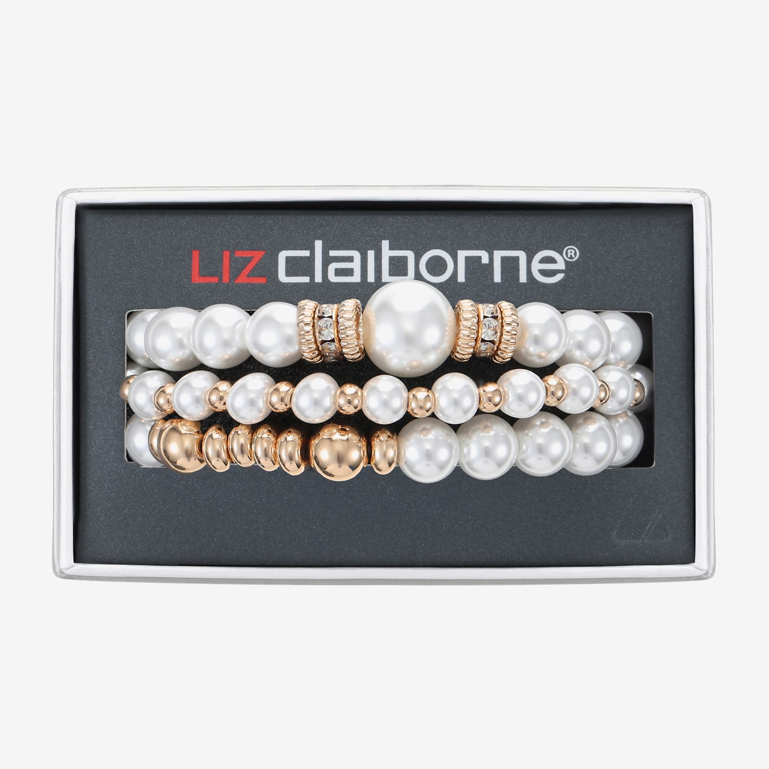 Liz Claiborne Womens Glass Stretch Bracelet