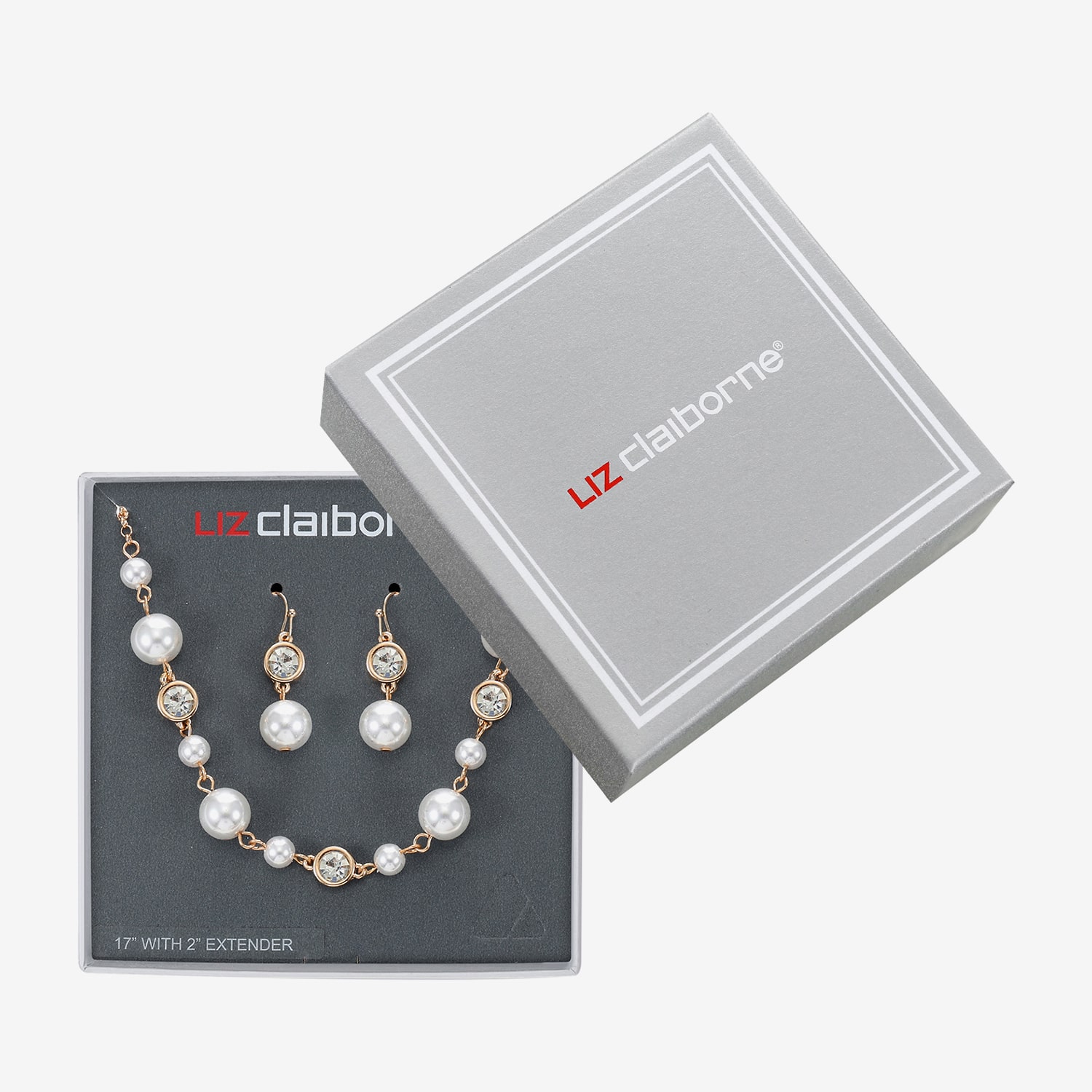 Liz Claiborne Womens Glass 2-pc. Necklace Set