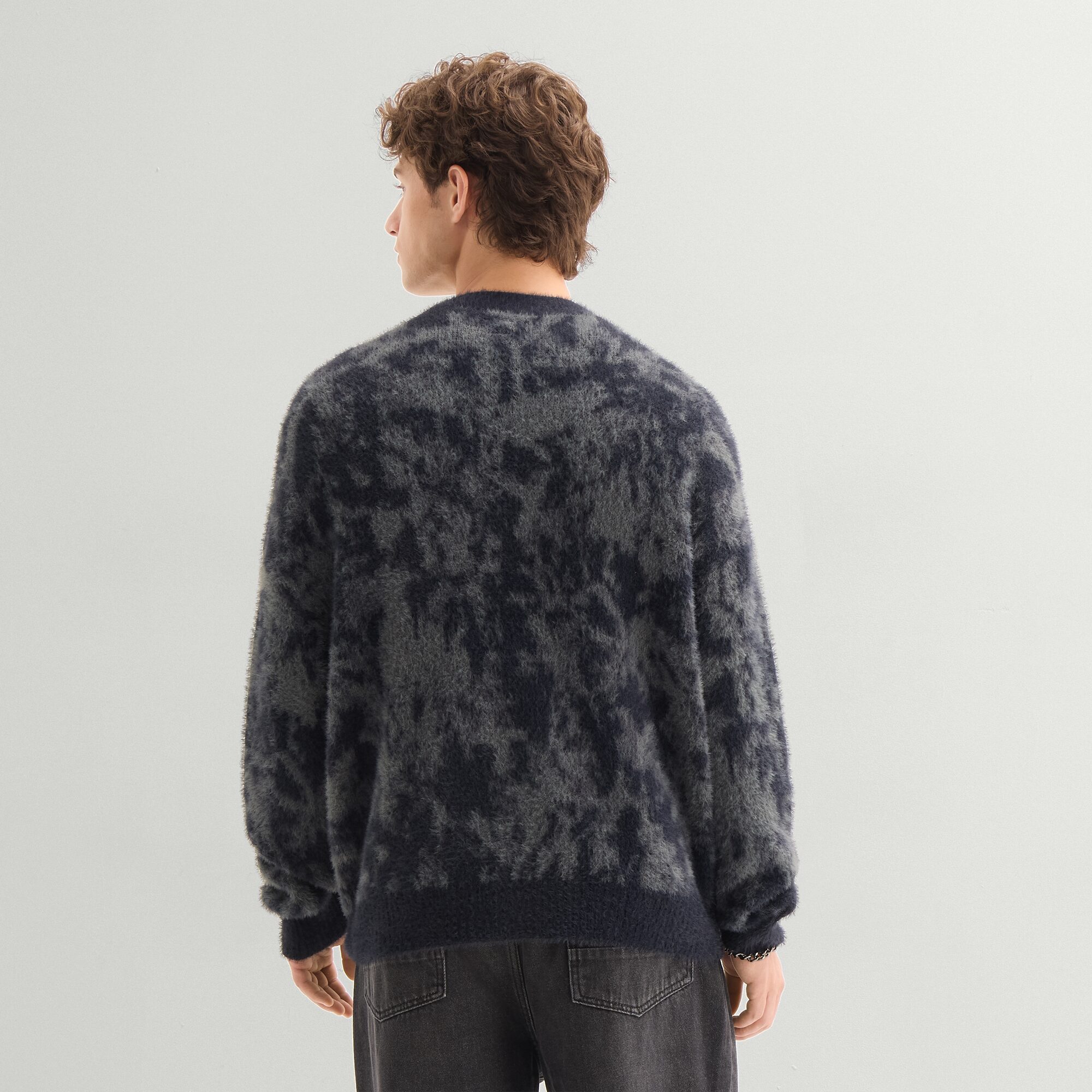 Arizona Mens V Neck Long Sleeve Button Camouflage Cardigan