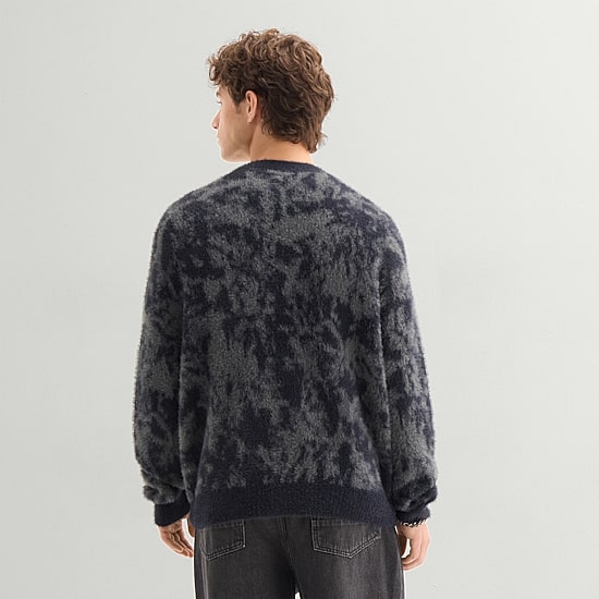Arizona Mens V Neck Long Sleeve Button Camouflage Cardigan