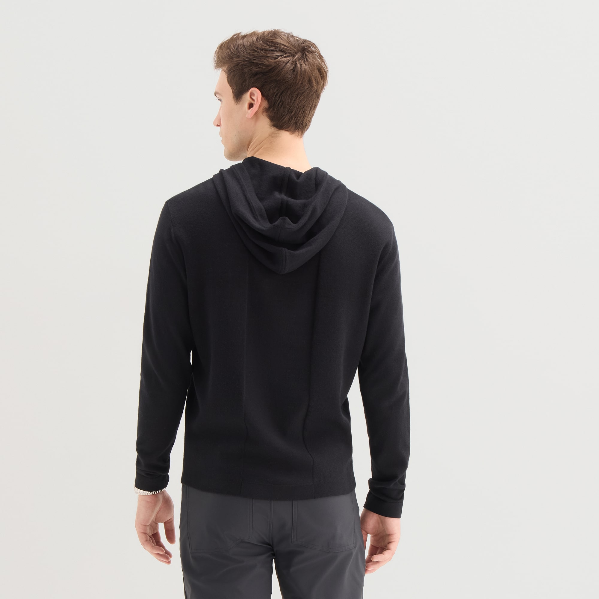 Stylus Mens Hooded Long Sleeve Pullover Sweater