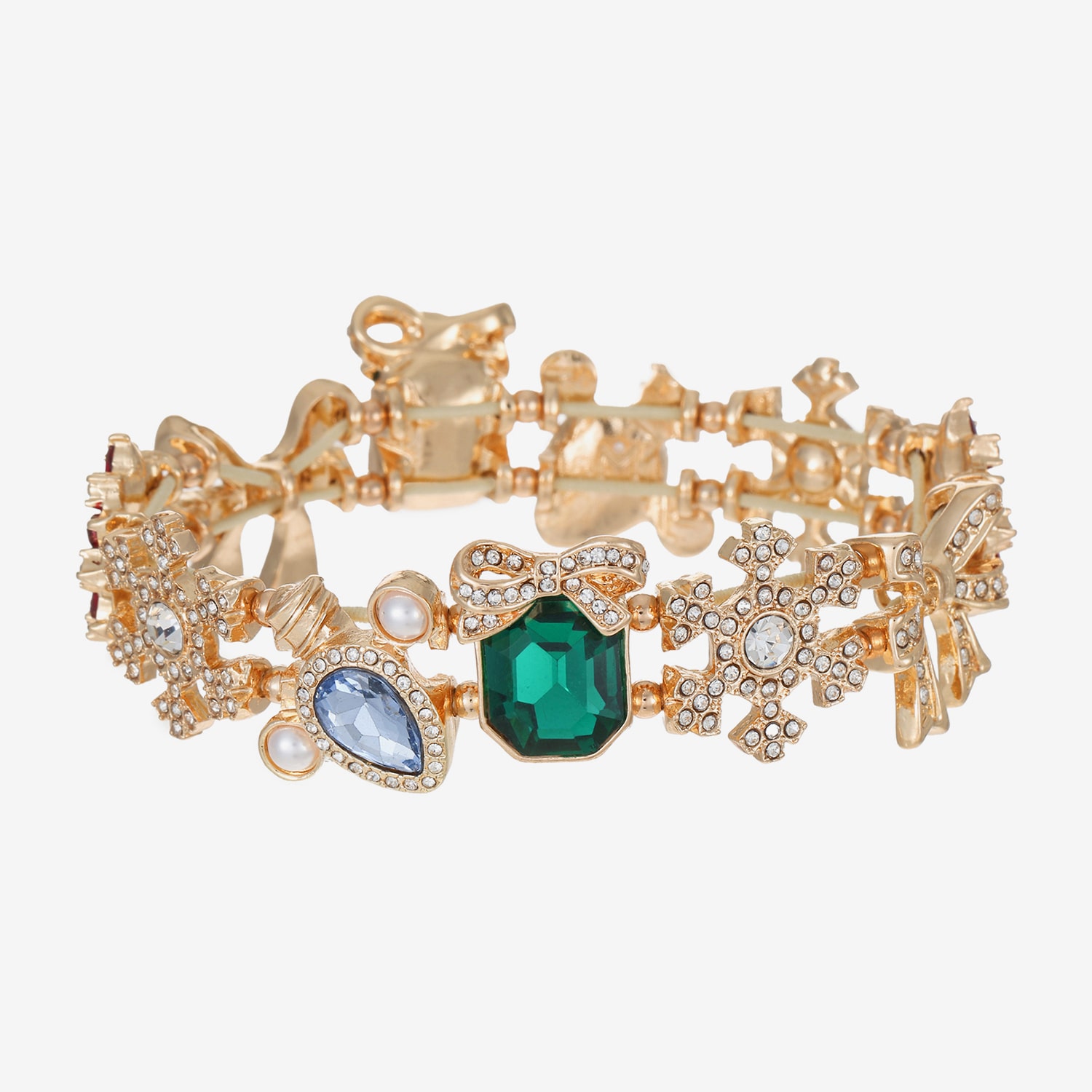 Monet Jewelry Womens Multi Color Glass Bow Stretch Bracelet
