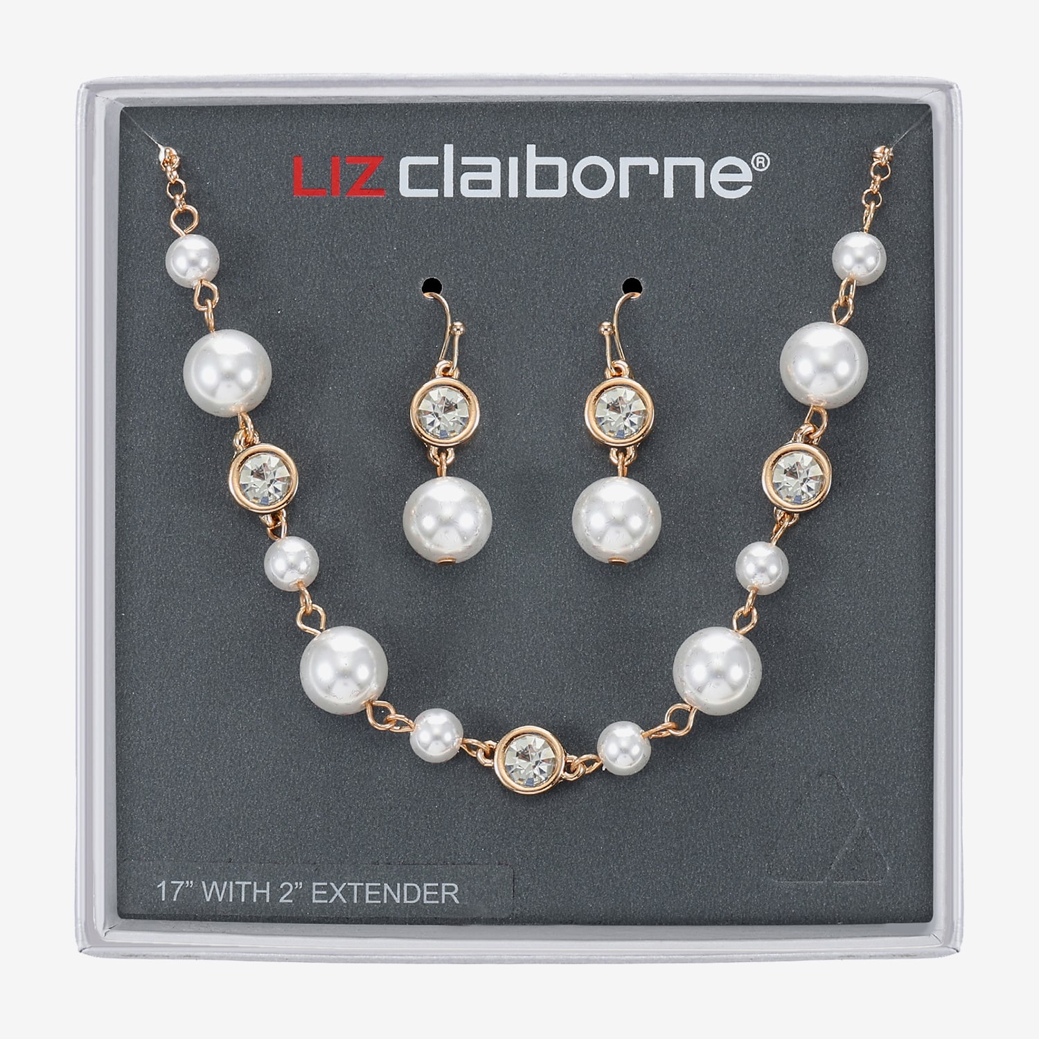Liz Claiborne Womens Glass 2-pc. Necklace Set