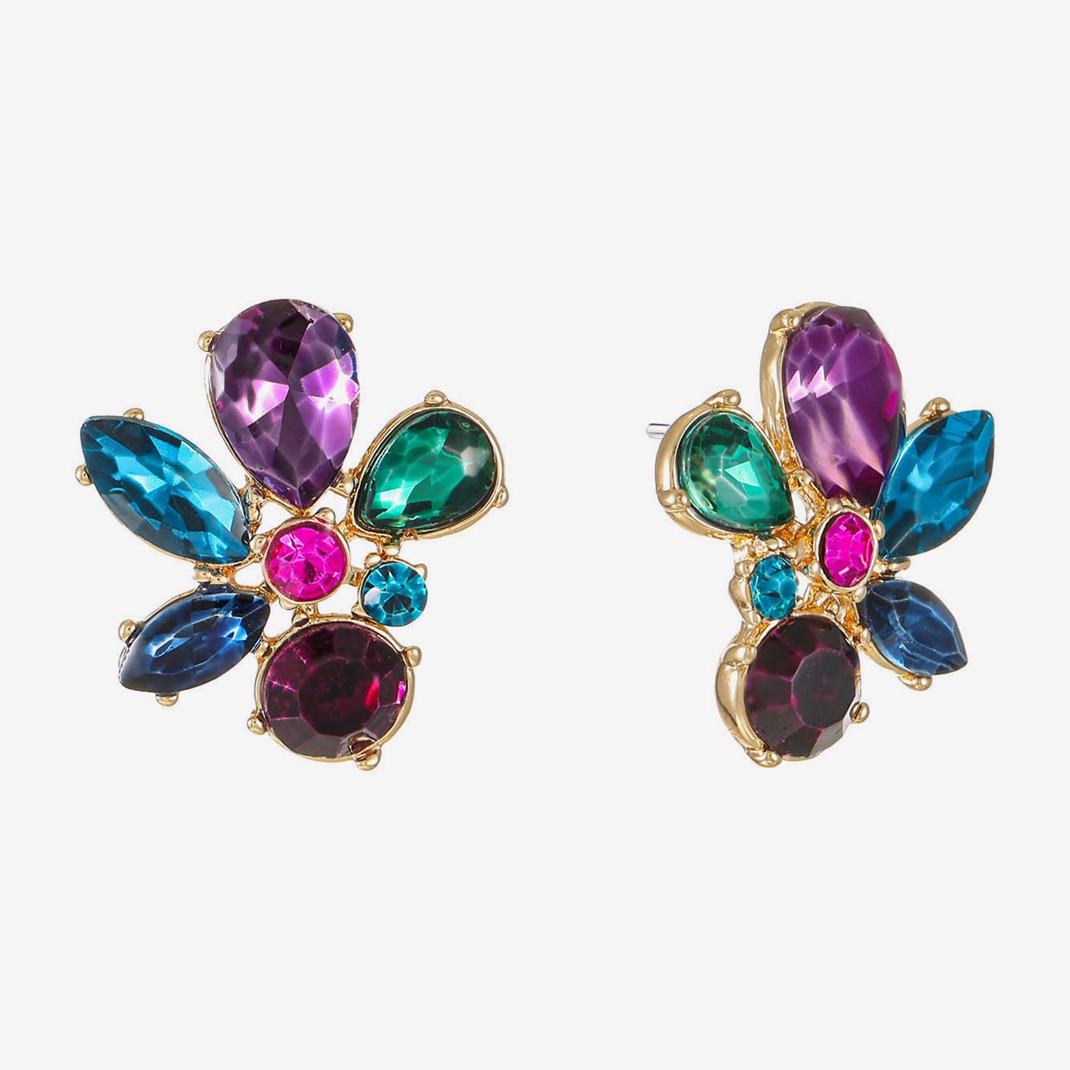 Monet Jewelry Multi Color Glass 23mm Stud Earrings