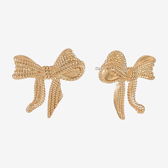 Monet Jewelry 15mm Bow Stud Earrings