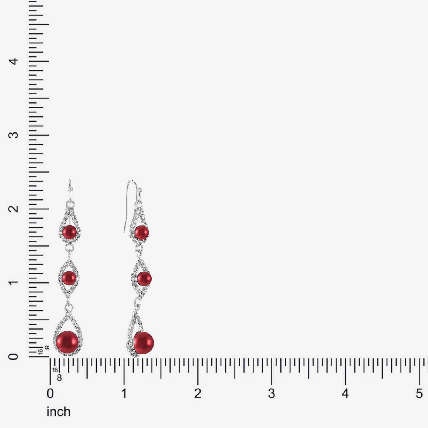 Monet Jewelry Womens Glass Simulated Pearl Round Drop Earrings