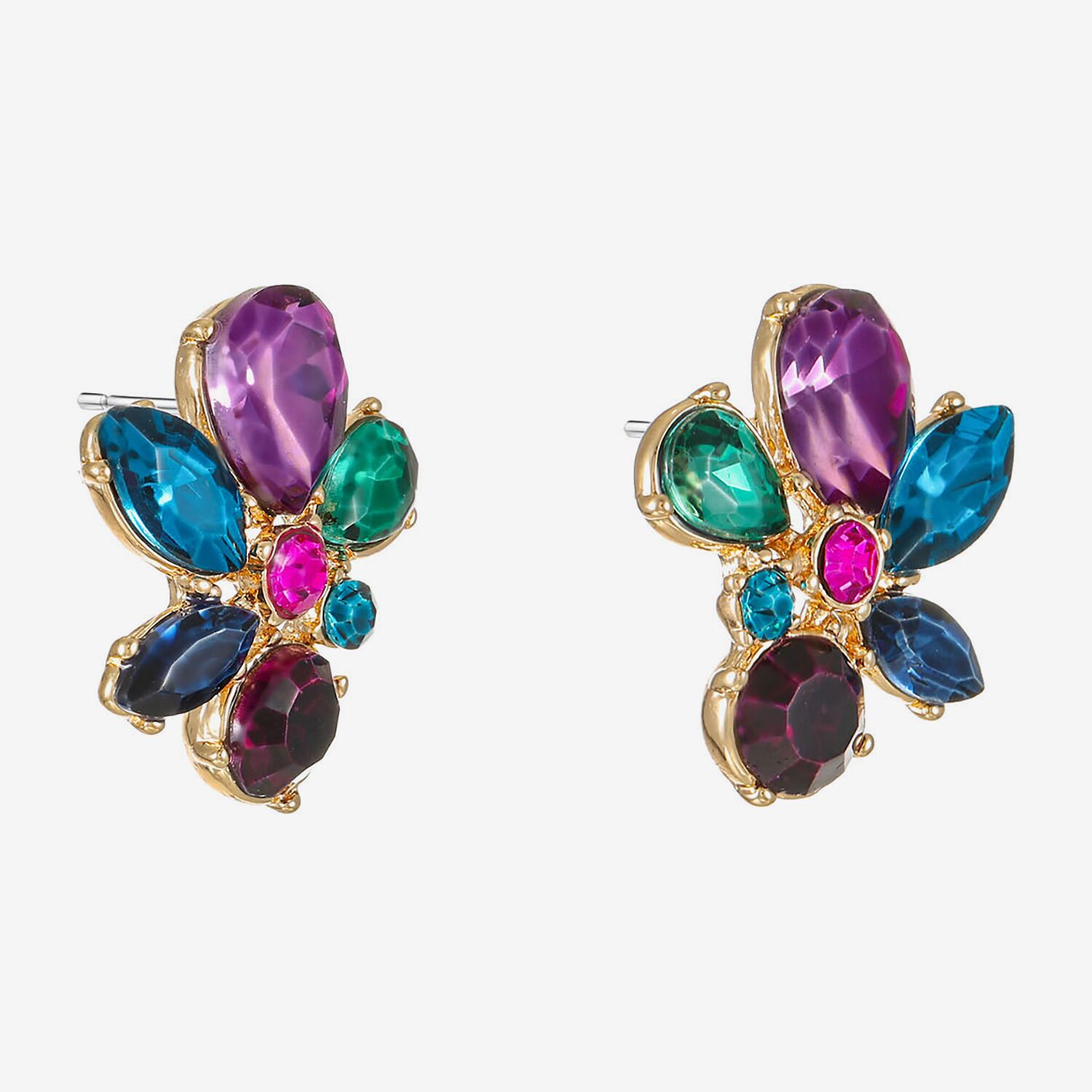 Monet Jewelry Multi Color Glass 23mm Stud Earrings