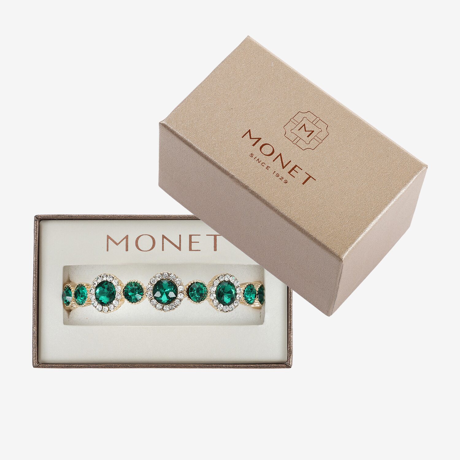 Monet Jewelry Womens Glass Round Bangle Bracelet