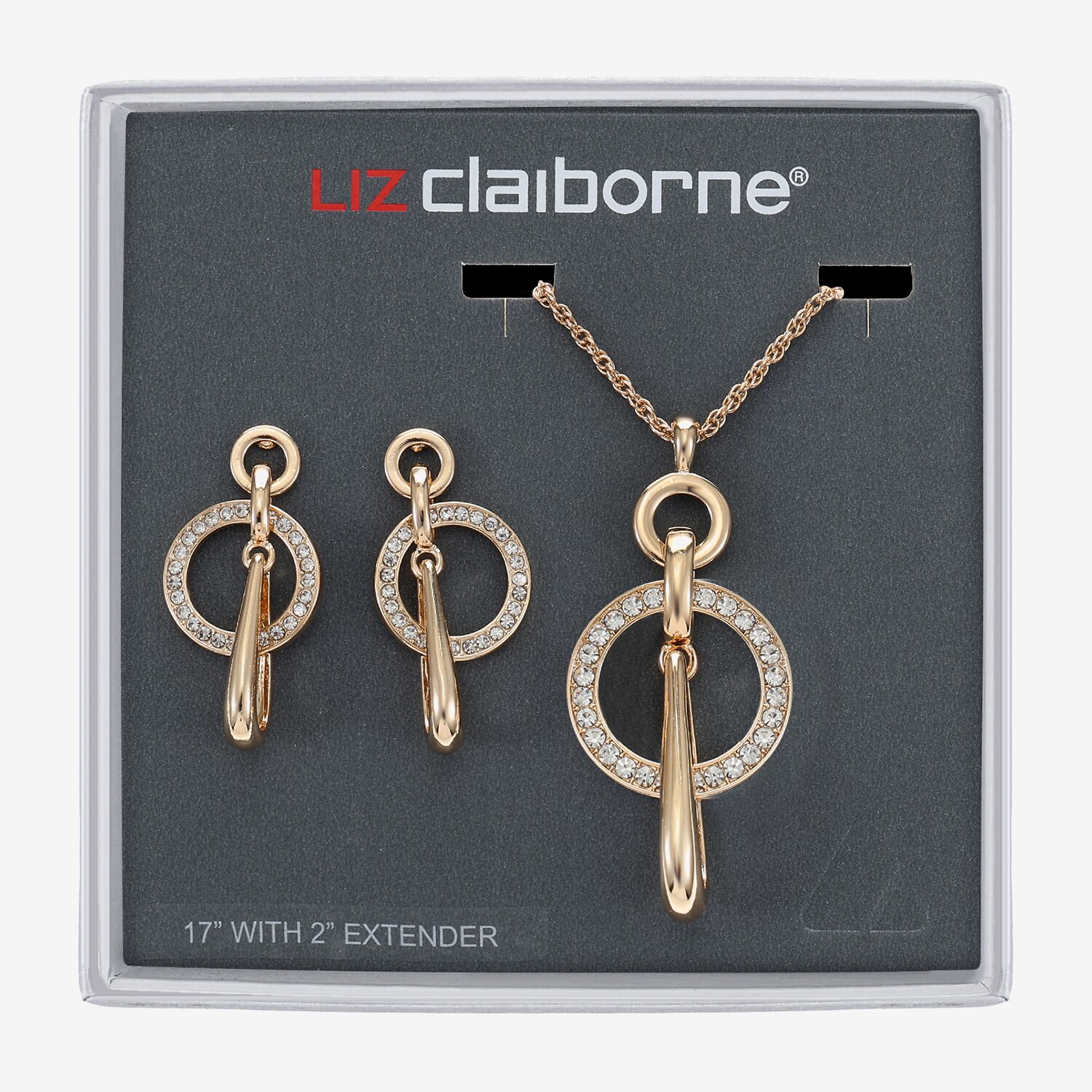 Liz Claiborne Womens Glass Hypoallergenic 3-pc. Necklace Set