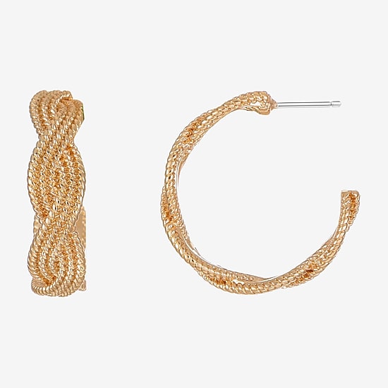 Monet Jewelry Womens 15mm Hypoallergenic Hoop Earrings