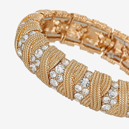 Monet Jewelry Womens Glass Stretch Bracelet