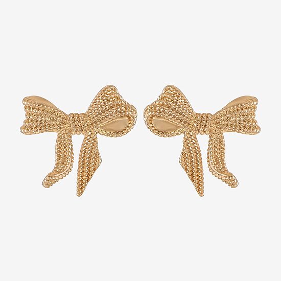 Monet Jewelry 15mm Bow Stud Earrings