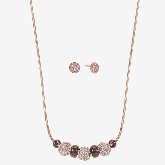 Liz Claiborne Womens Glass Hypoallergenic 3-pc. Necklace Set