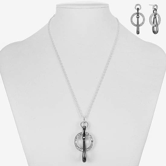Liz Claiborne Womens Glass Hypoallergenic 3-pc. Necklace Set