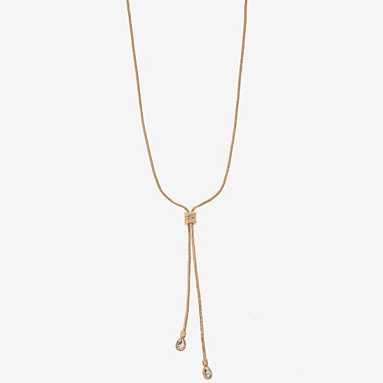 Monet Jewelry Womens Glass 18 Inch Y Necklace