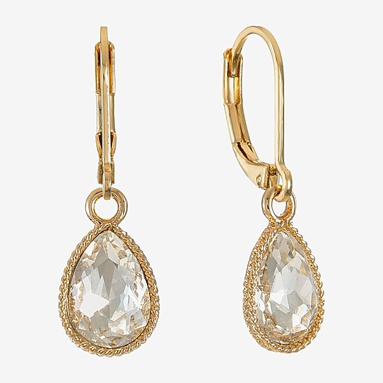 Monet Jewelry Womens Glass Drop Earrings