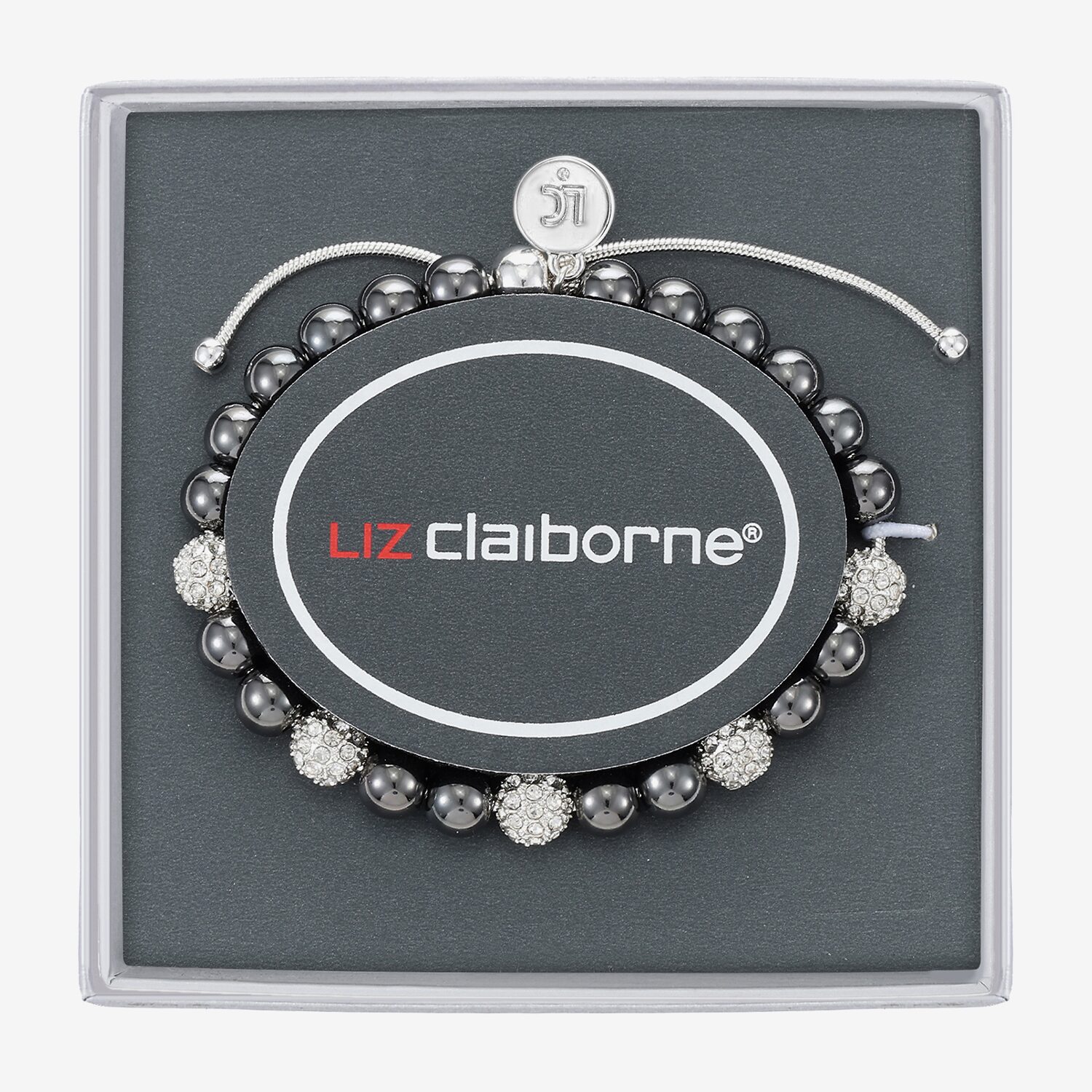 Liz Claiborne Womens Glass Bolo Bracelet