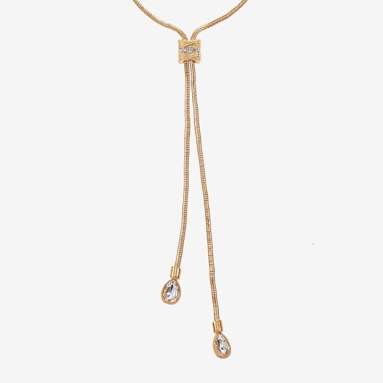 Monet Jewelry Womens Glass 18 Inch Y Necklace