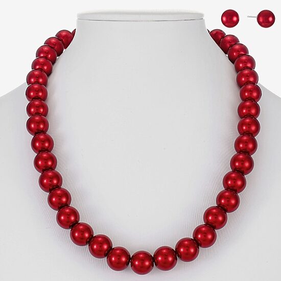 Monet Jewelry Womens Simulated Pearl Round 2-pc. Jewelry Set
