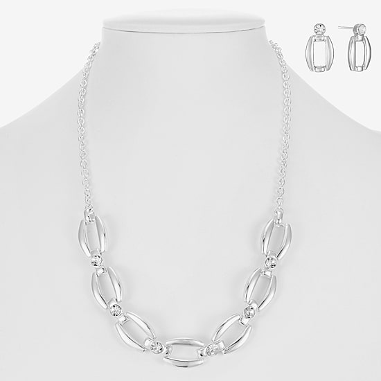 Liz Claiborne Womens Glass Hypoallergenic 3-pc. Necklace Set