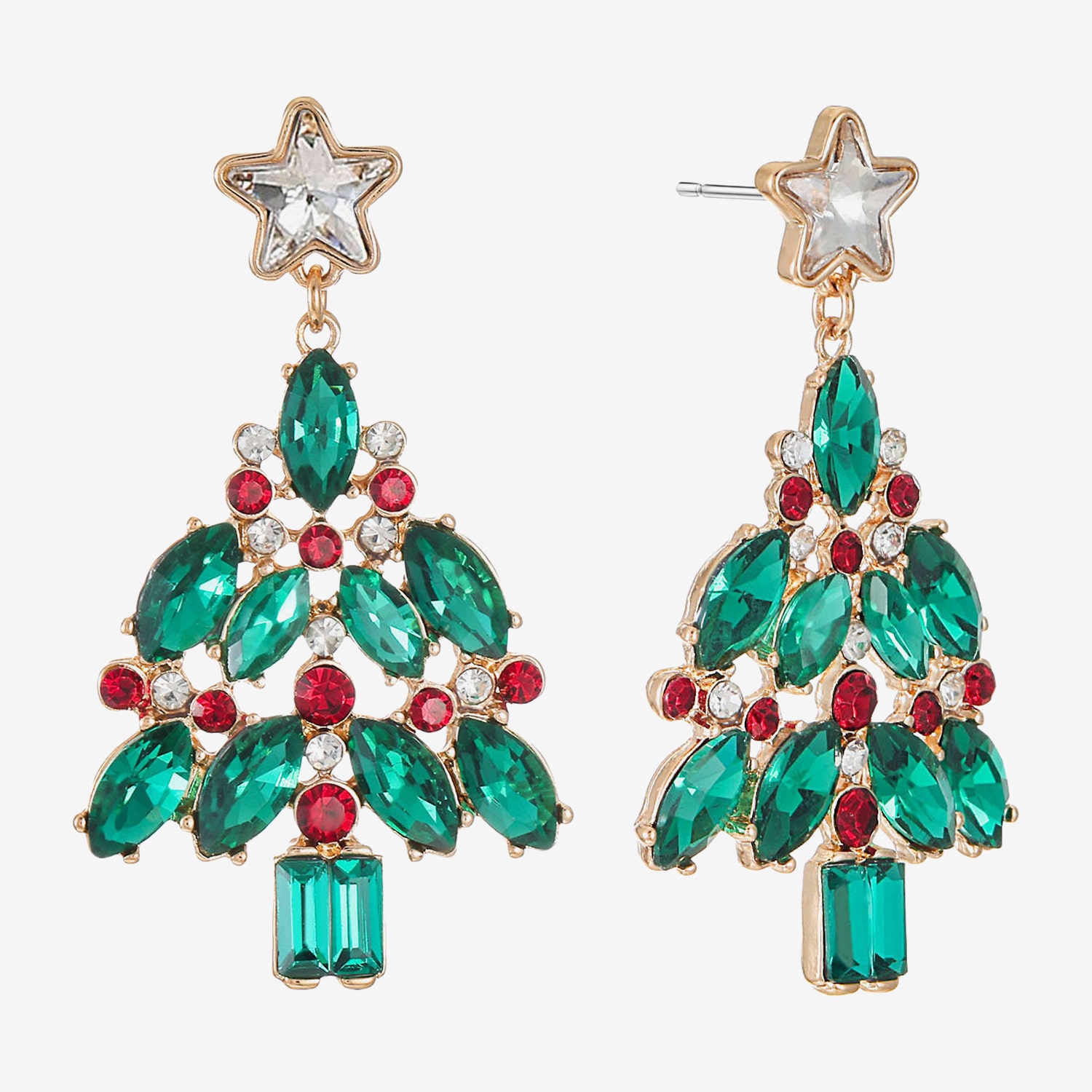 Monet Jewelry Womens Multi Color Glass Marquise Hypoallergenic Drop Earrings