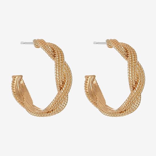 Monet Jewelry Womens 15mm Hypoallergenic Hoop Earrings