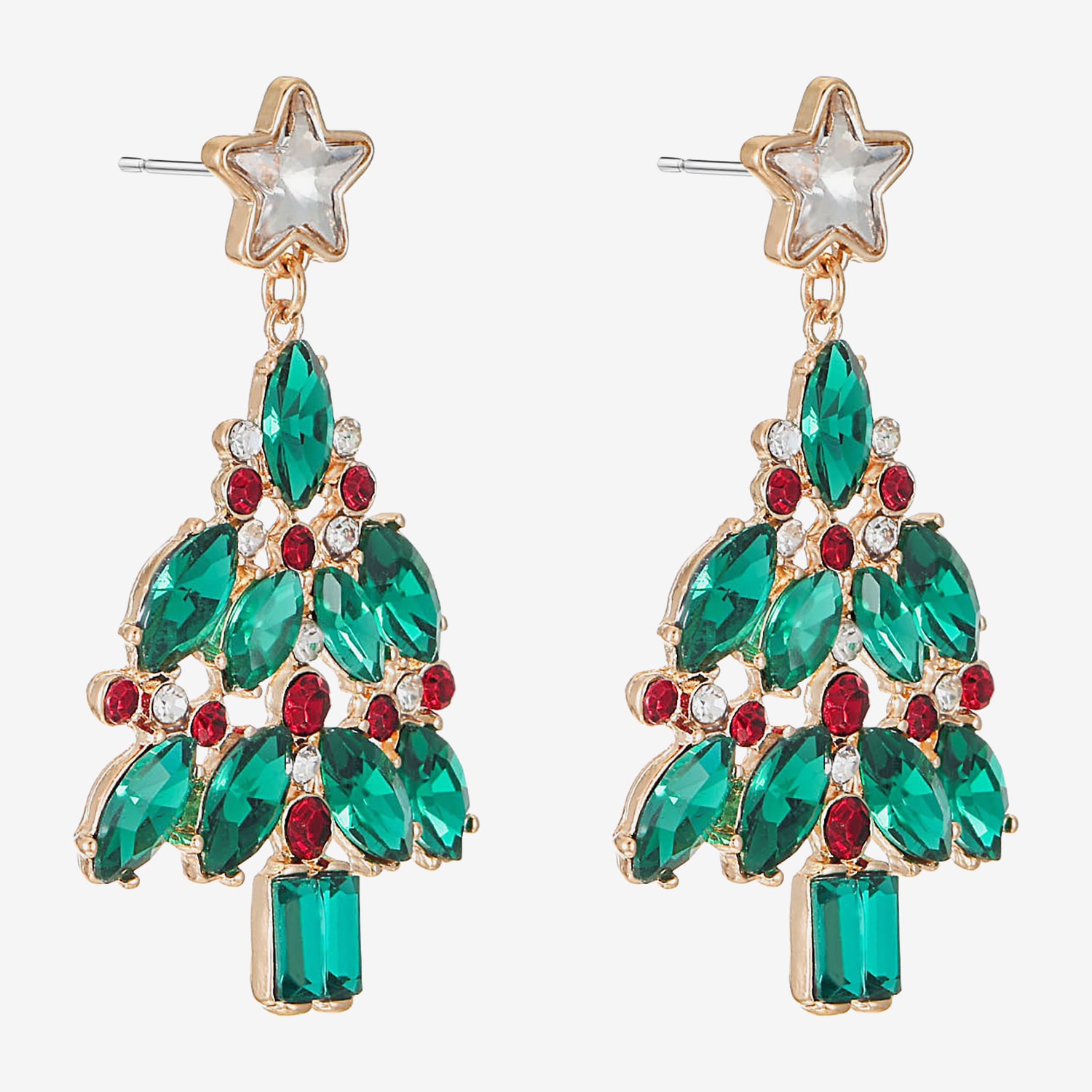 Monet Jewelry Womens Multi Color Glass Marquise Hypoallergenic Drop Earrings