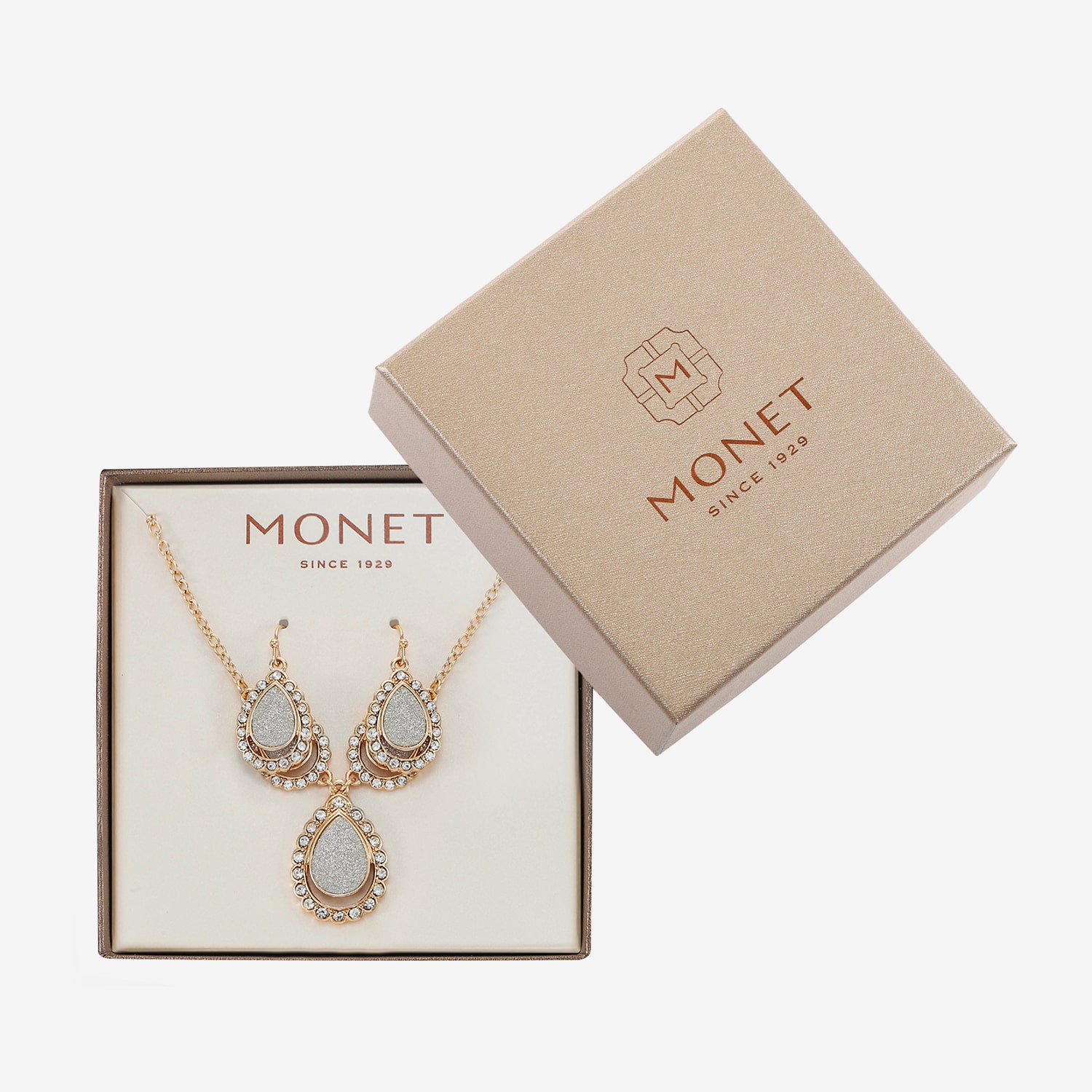 Monet Jewelry Womens Glass 2-pc. Jewelry Set