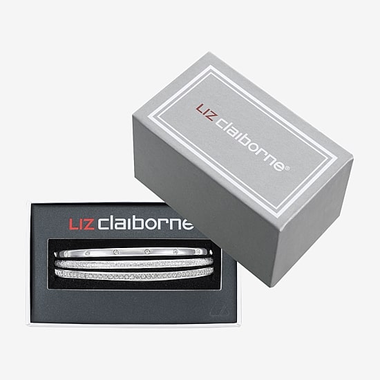 Liz Claiborne Womens Glass Bangle Bracelet