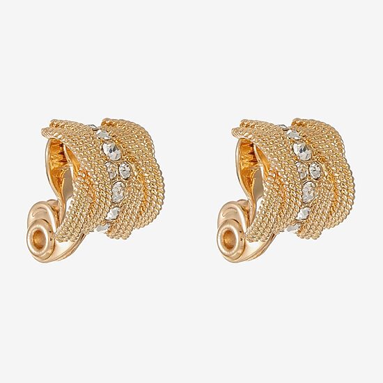 Monet Jewelry Womens Glass Clip On Earrings