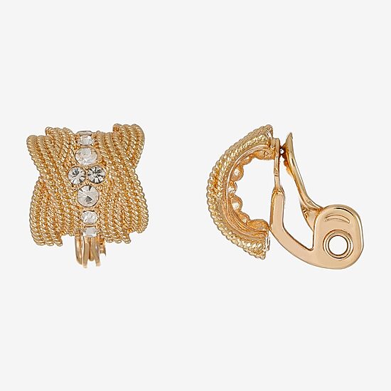 Monet Jewelry Womens Glass Clip On Earrings
