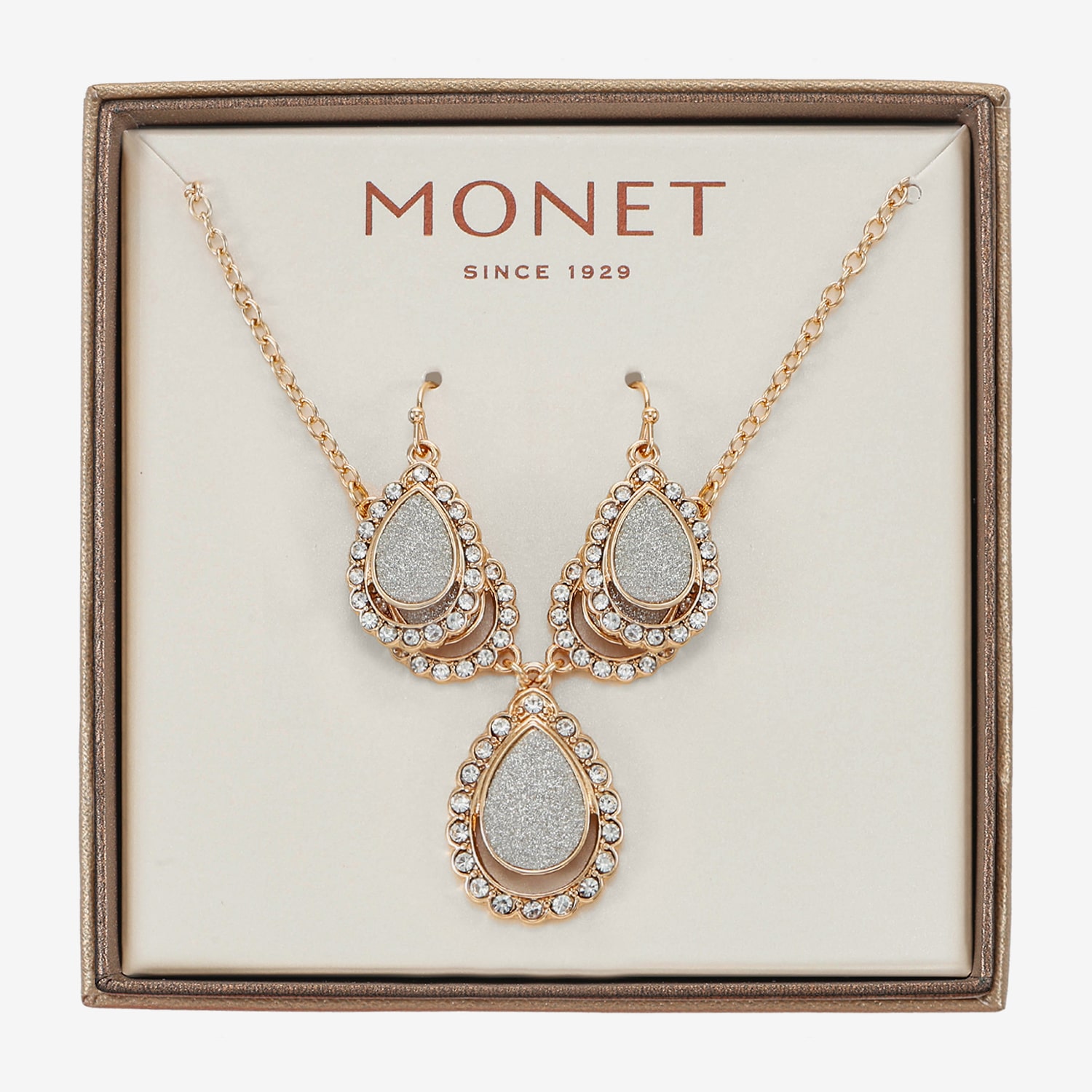 Monet Jewelry Womens Glass 2-pc. Jewelry Set