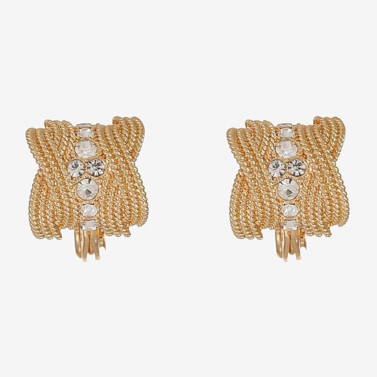 Monet Jewelry Womens Glass Clip On Earrings