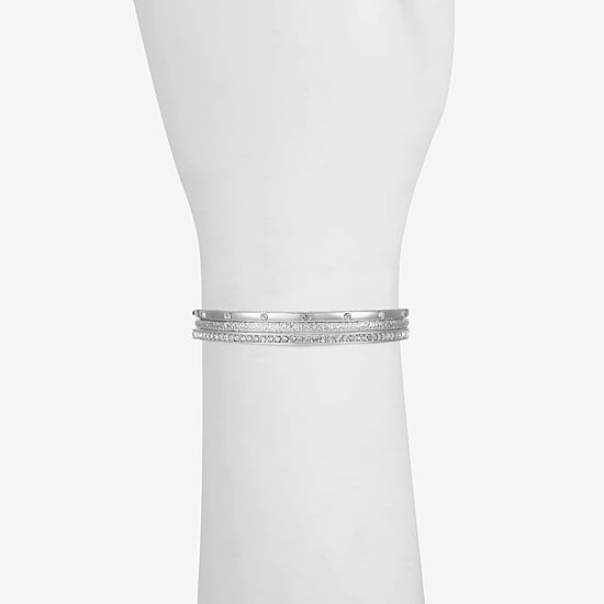 Liz Claiborne Womens Glass Bangle Bracelet
