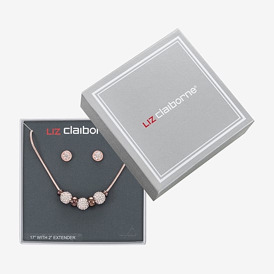 Liz Claiborne Womens Glass Hypoallergenic 3-pc. Necklace Set