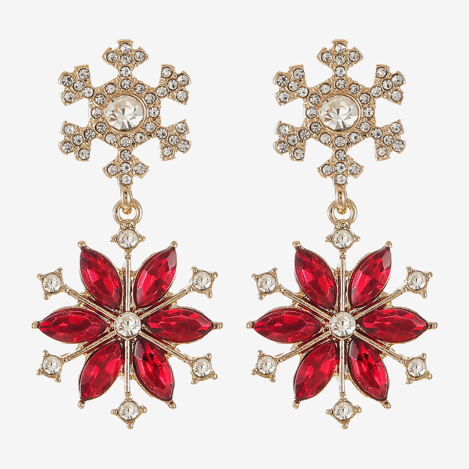 Monet Jewelry Womens Red Glass Marquise Hypoallergenic Drop Earrings