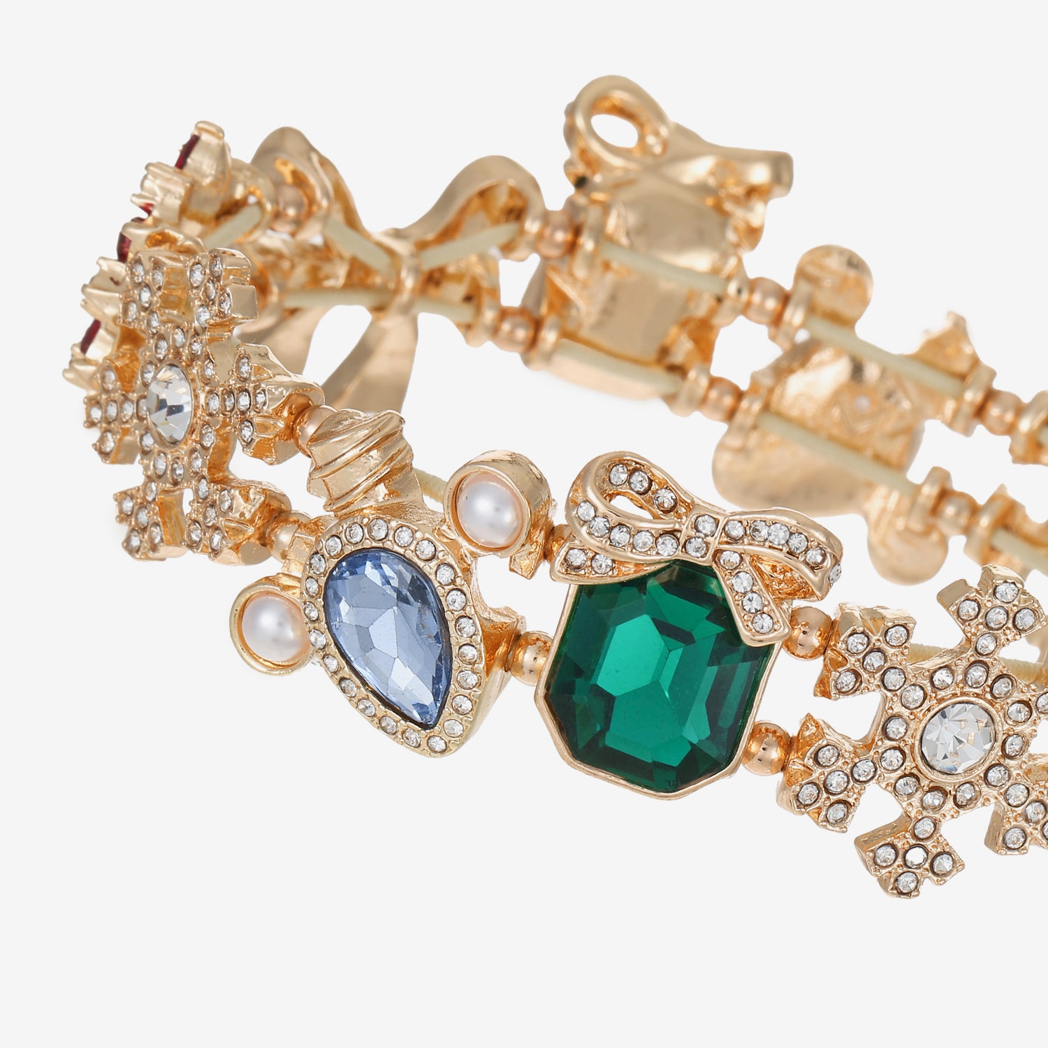 Monet Jewelry Womens Multi Color Glass Bow Stretch Bracelet