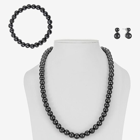 Monet Jewelry Womens Simulated Pearl Round 2-pc. Jewelry Set