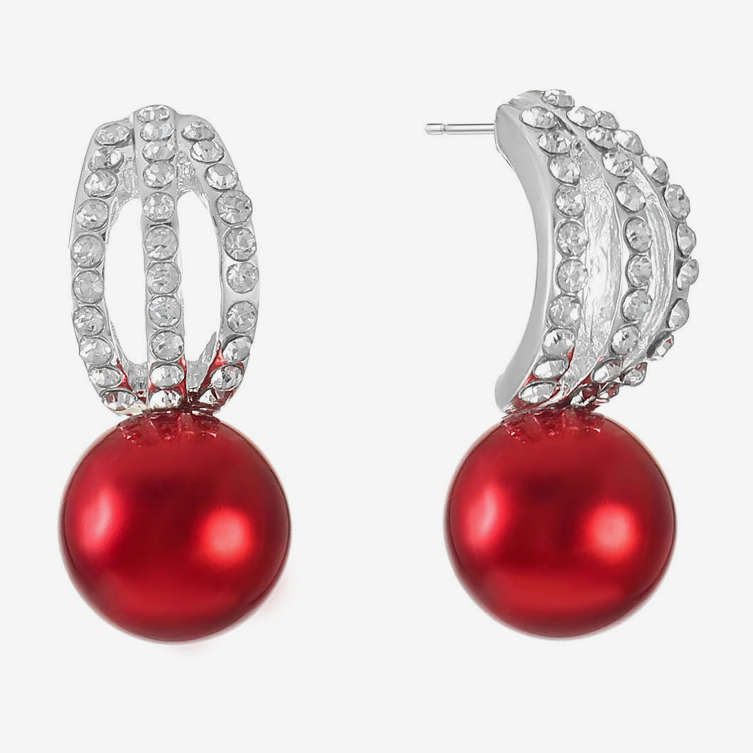 Monet Jewelry Womens Glass Simulated Pearl Round Hypoallergenic Drop Earrings