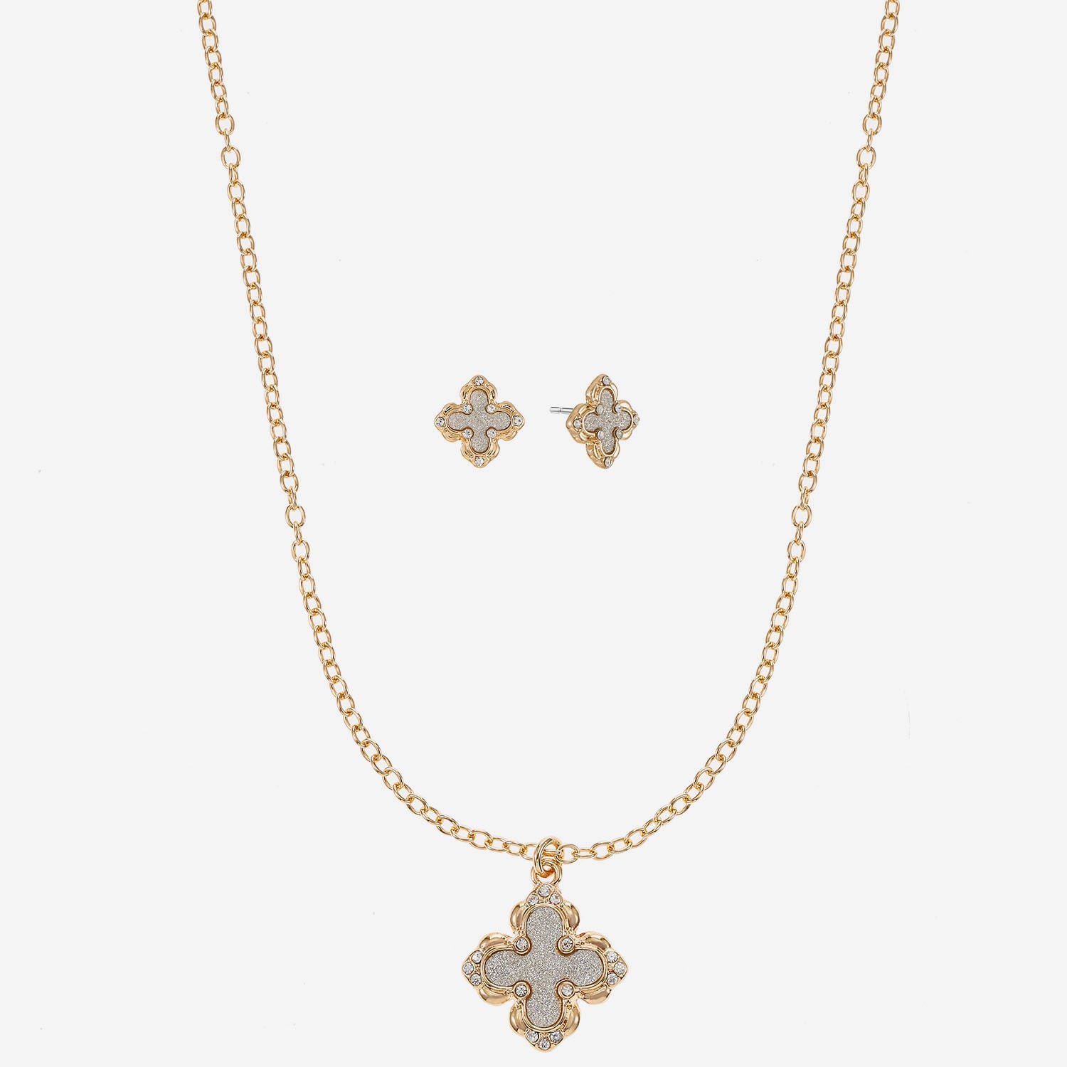 Monet Jewelry Womens Glass Clover 2-pc. Jewelry Set