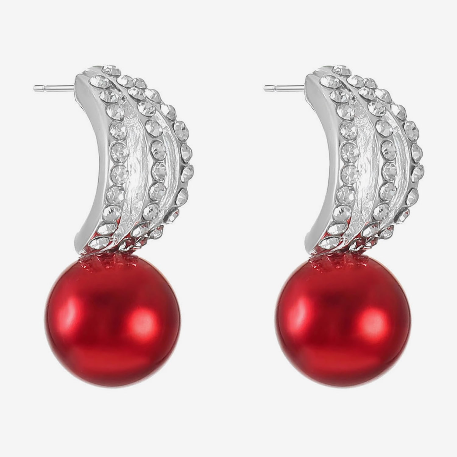 Monet Jewelry Womens Glass Simulated Pearl Round Hypoallergenic Drop Earrings
