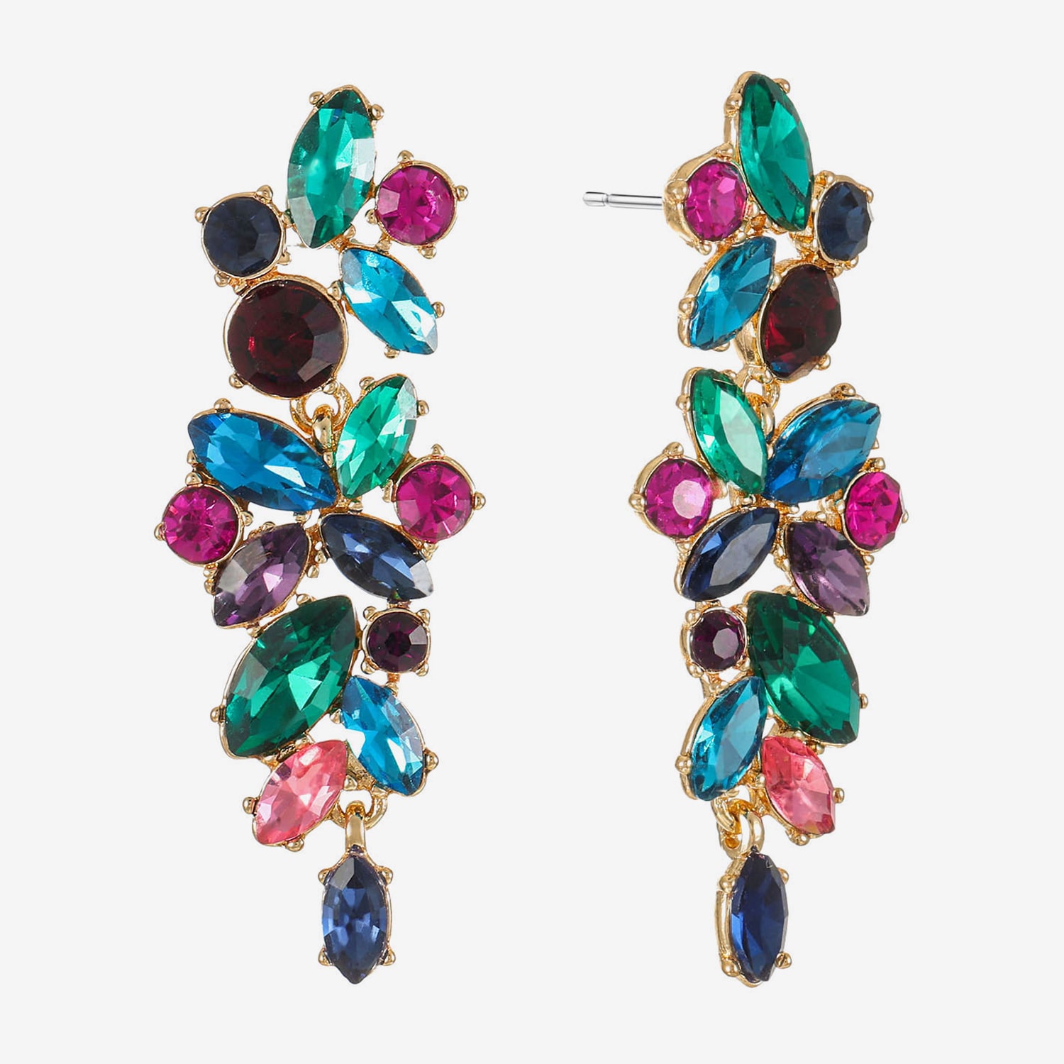 Monet Jewelry Womens Multi Color Glass Hypoallergenic Drop Earrings