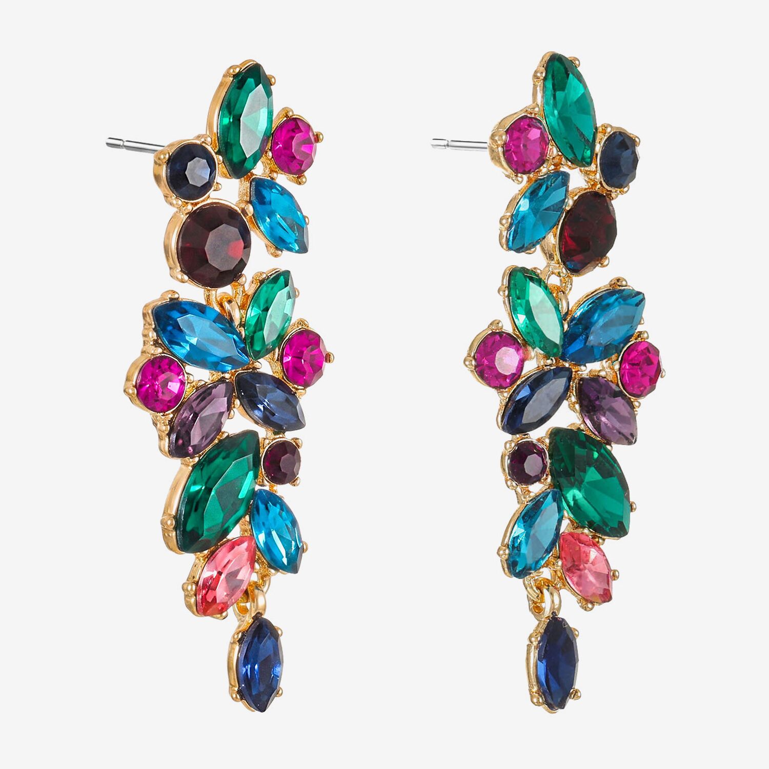 Monet Jewelry Womens Multi Color Glass Hypoallergenic Drop Earrings