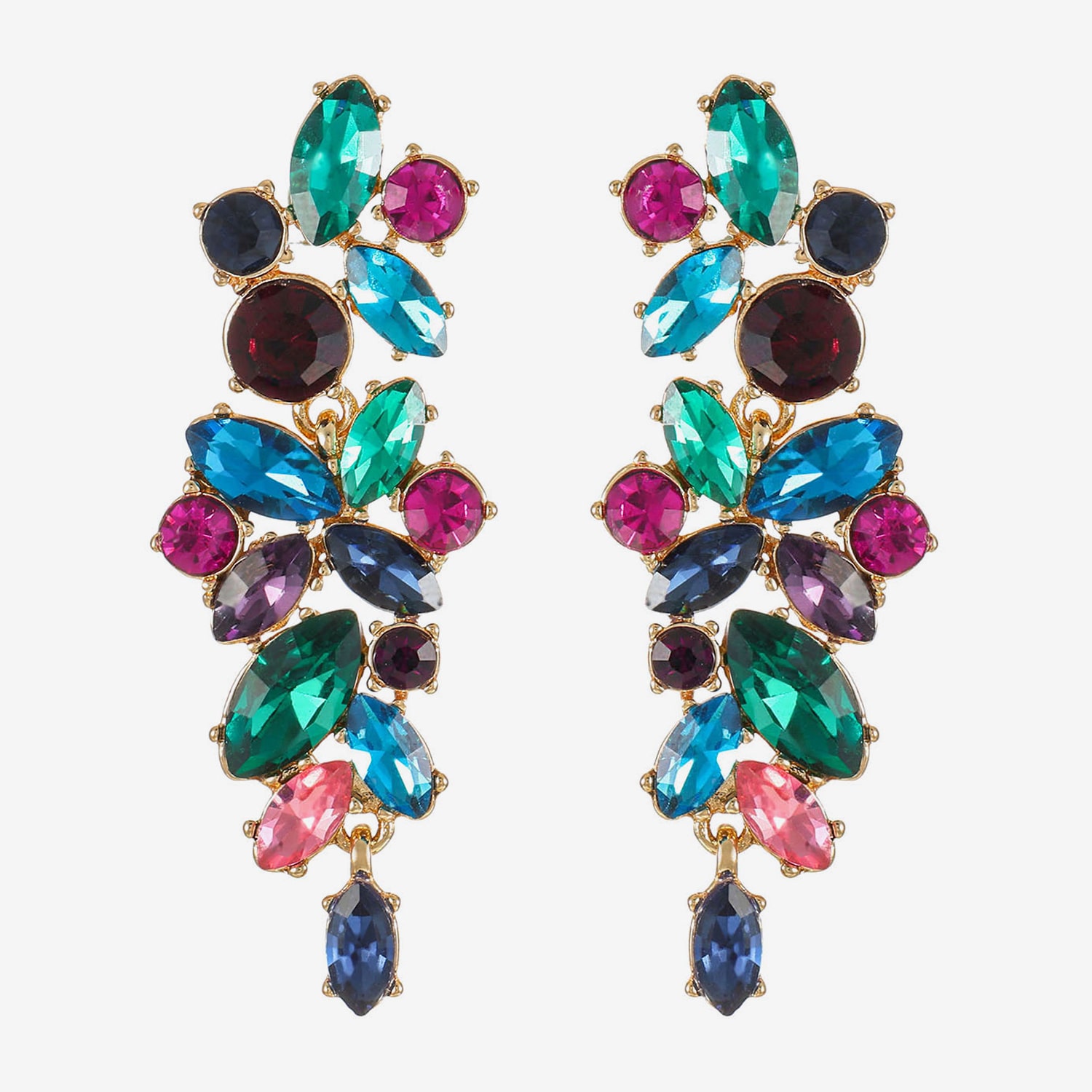 Monet Jewelry Womens Multi Color Glass Hypoallergenic Drop Earrings