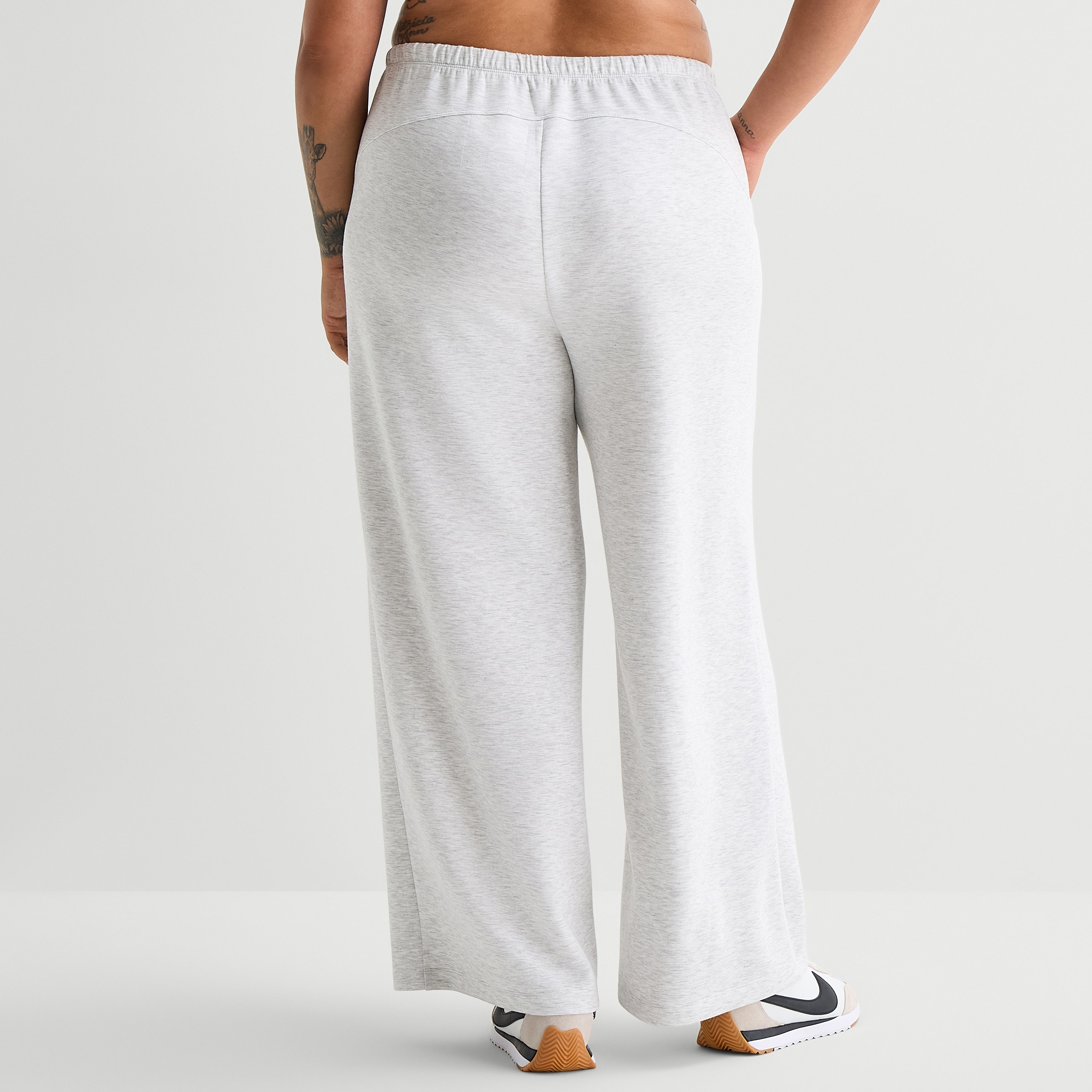 Xersion Scubaluxe Womens Drawstring Waist Wide Leg Mid Rise Regular Fit Plus Sweatpant