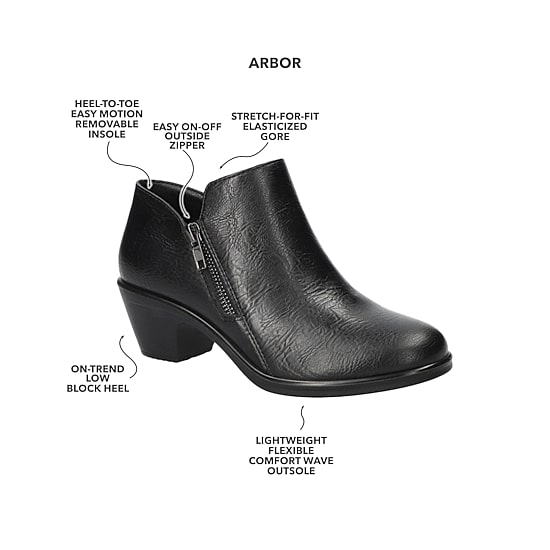Easy Street Womens Arbor Block Heel Booties