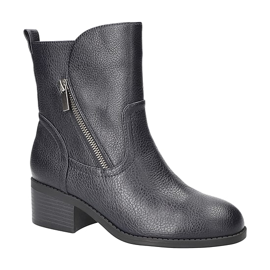 Easy Street Womens Rocky Stacked Heel Booties