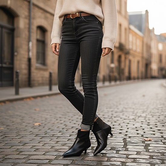 Easy Street Womens Nyla Kitten Heel Booties