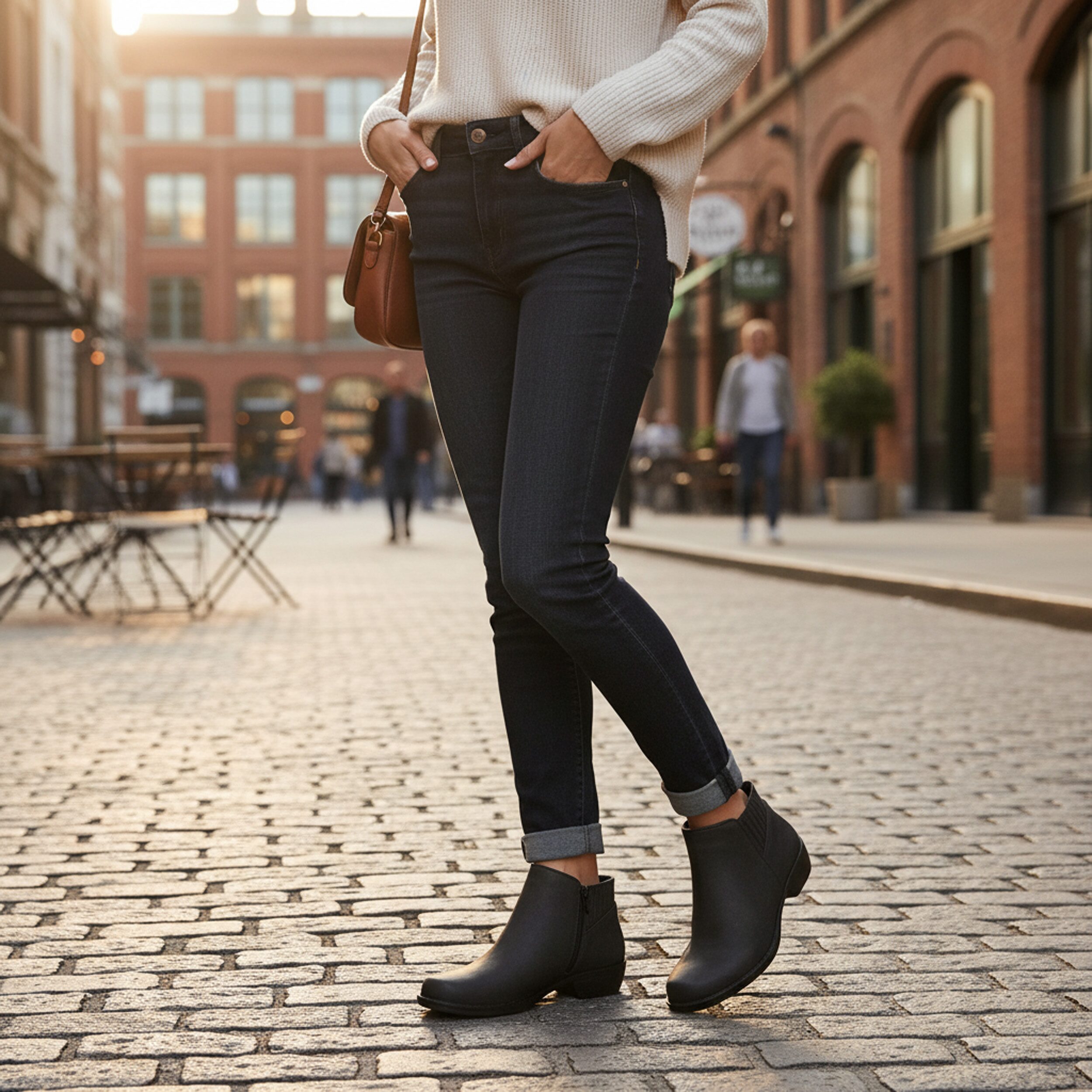 Easy Street Womens Solstice Block Heel Booties